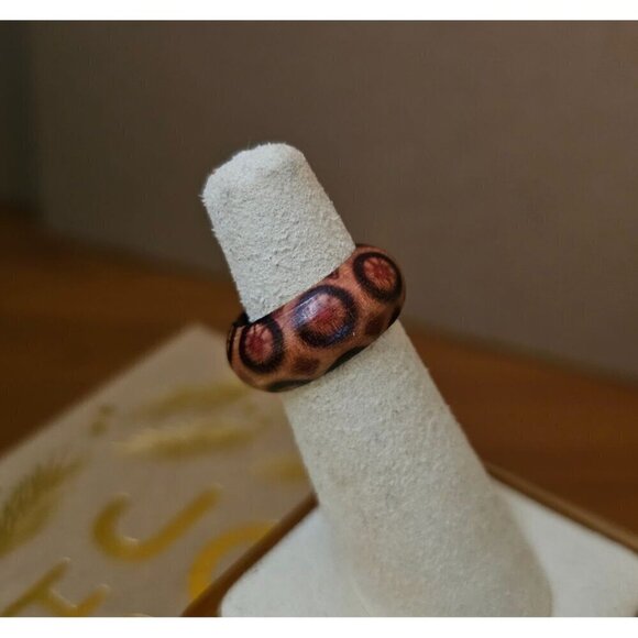 Size 5 Real Wood Unisex Ring Handcrafted Matte Finish Minimalist Jewelry - Picture 2 of 4